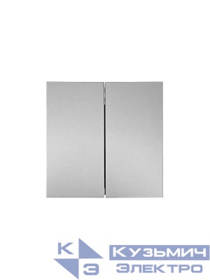 Выключатель 2-кл. СП ZIMA IP20 10А безвинт. зажим сер. матов. LEZARD 704-7488-101QC