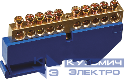 Шина нулевая на DIN-изоляторе 8х12-10 Navigator 71160