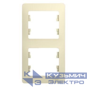 Рамка 2-м Glossa вертикал. беж. SE GSL000206