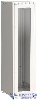 Шкаф сетевой LINEA E 42U 600х800мм стекл. передняя дверь задняя металлическая сер. ITK LE35-42U68-GM