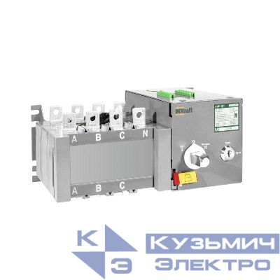 Ввод резерва автоматический АВР АВР-102 3п 160А 10кА на реверс. выкл.-разъед. с мотор. приводом DEKraft 42035DEK