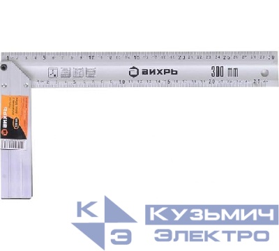 Угольник алюминиевый литой 300мм Вихрь 73/11/3/3