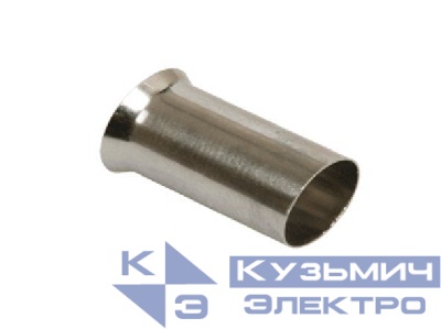 Штыревой втулочный кабельный наконечник EN 1012 (НШВ F=12мм) 1,0мм2, неизолированный, 100 шт, NETKO Optima