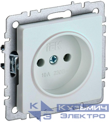 Розетка 1-м СП BRITE РС10-1-0-БрЖ 10А без заземл. без защ. шторок механизм жемчуж. IEK BR-R10-10-K36