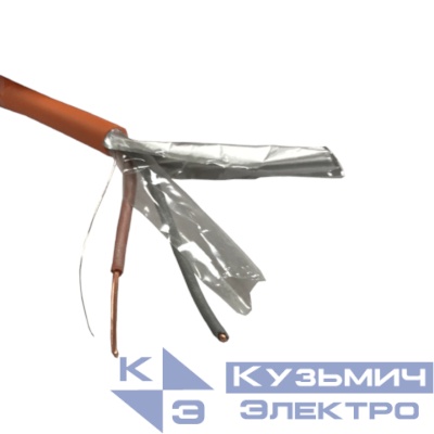 Кабель сигнальный ТЕХНОКАБЕЛЬ, экранированный, КПСЭнг(А)-FRLS, 1*2*1.0мм2, 200м, оранж. АКЦИЯ