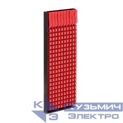 Маркер для кабеля сечением 1 5-2 5мм символ „+” красн. DKC MKSPRS2