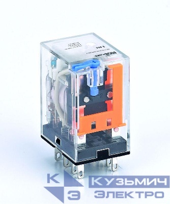 Реле промежуточное ПР-102 5А 220В DC 2 конт. с LED-индикацией и TEST фукц. DEKraft 23849DEK