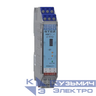 Барьер искрозащиты преобразователь термосопротивлений АВИС17-2RTD-2I-C СТЭЗ 65022223