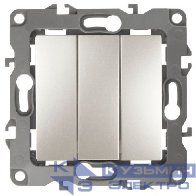 Выключатель 3-кл. СП Эра12 12-1107-15 10А IP20 250В 10AX механизм перламутр Эра Б0019302