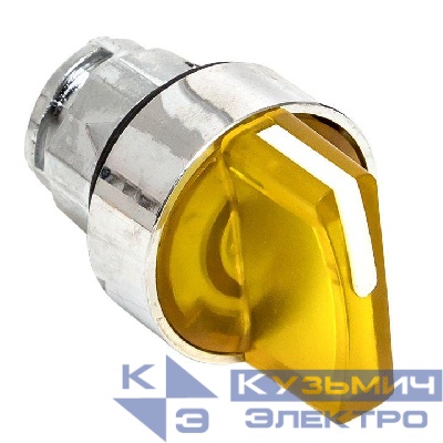 Механизм переключателя исполнительный ХB4 желт. на 3 положения с фиксацией с подсветкой с короткой ручкой PROxima EKF XB4BD3FL-Y