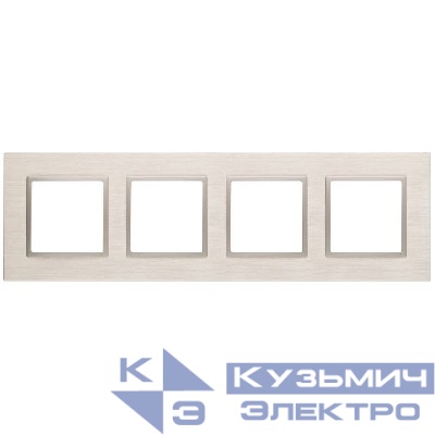 Рамка 4-м 14-5204-04 металл Elegance шампань+шампань ЭРА Б0034560