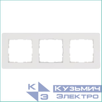 Рамка 3-м G-Flex бел. глянцевый Jasmart G1103W