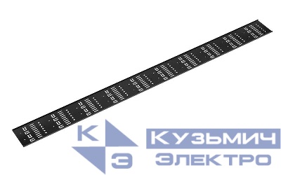 Органайзер-лоток вертикальный перфорированный кабельный в шкаф 42U VCM-42U-BK метал. черн. (RAL 9004) Cabeus 10622c