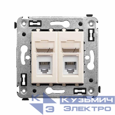 Розетка телефонная 2-м СП Avanti "Ванильная дымка" RJ12 DKC 4405314
