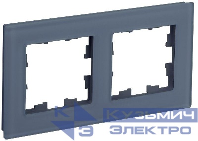 Рамка 2-м BRITE РУ-2-2-Бр стекло маренго матов. IEK BR-M22-G-31-K35