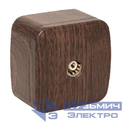 Розетка телевизионная TV 1-м ОП Минск 5-862МГц 75Ом темн. дерево EKF EGA00-027-40