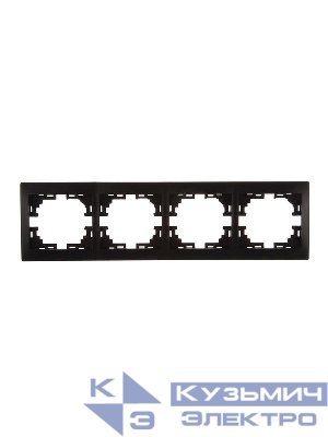 Рамка 4-м Mira горизонт. черн. бархат LEZARD 701-4200-149