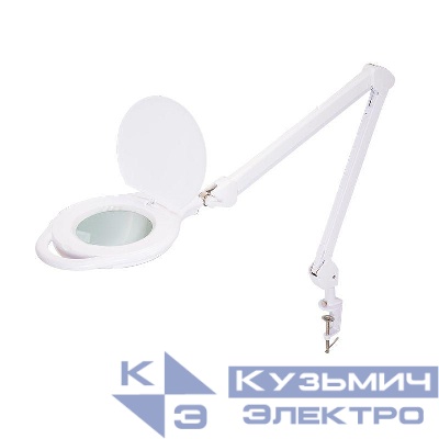 Лупа на струбцине круглая 5D с подсветкой 96LED тепл. и холод. свет бел. Rexant 31-0535