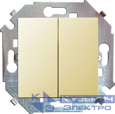 Переключатель проходной 2-кл. СП Simon 15 16А IP20 винтов. зажим механизм сл. кость Simon 1591397-031