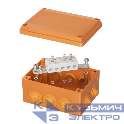 Коробка ответвительная FS 150х110х70мм IP56 5п 450В 30А 16кв.мм с кабельными вводами и клеммниками пластик. DKC FSB21516