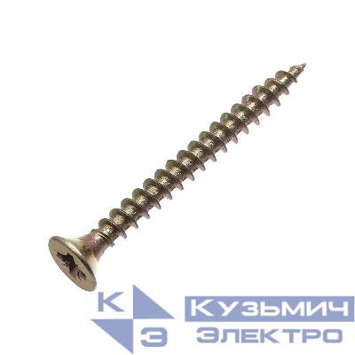 Саморез универсальный 4.0х40 желт. цинк (уп.200шт) коробка СТРОЙМЕТИЗ UTORM2140675