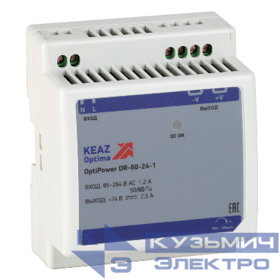 Блок питания OptiPower DR-60-24-1 КЭАЗ 284546