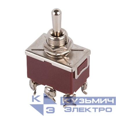 Тумблер 250В 15А (6с) (ON)-OFF-(ON) 2п Rexant 36-4172