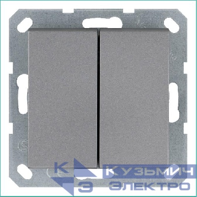 Переключатель проходной 2-кл. 10А IP20 механизм алюм. Jasmart G3022S