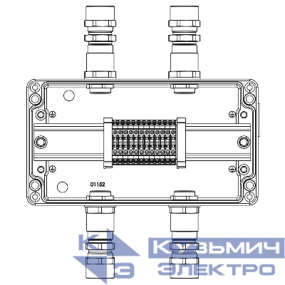 Коробка клеммная взрывозащ. TBE-A-14-(12xCBC.2)-2xKA2MHK(A)-2xKA2MHK(C)1Ex e IIC Т5 Gb / Ex tb IIIC T95град.C Db IP66 алюм. DKC 1201.141.22.1240