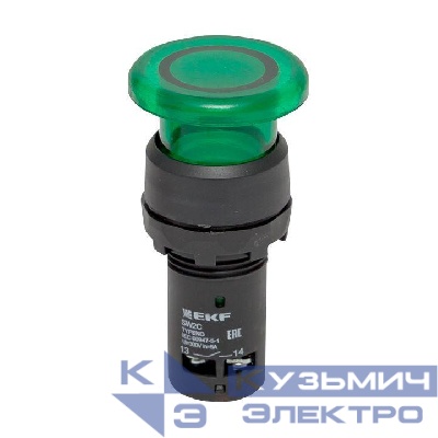 Кнопка SW2C-MD гриб зел. 24В EKF sw2c-md-gg-24