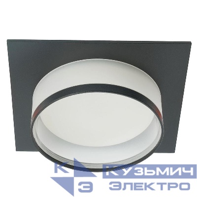 Светильник DL501 15Вт 230В GX53 потолочн. встраив. квадрат без лампы черн. FERON 51088