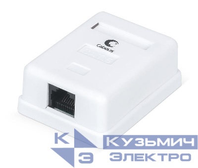 Розетка компьютерная одинарная внешняя WS-8P8C-Cat.6-1 RJ-45(8P8C) кат.6 Dual IDC Cabeus 7481c