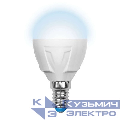 Лампа светодиодная LED-G45 7W/NW/E14 /FR PLP01WH Яркая 7Вт шар матовая 4000К нейтр. бел. E14 (упак. картон) Uniel UL-00002417