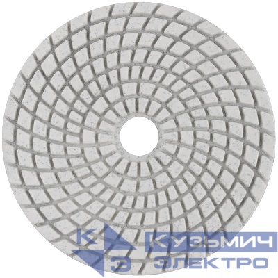 Круг шлифовальный алмазный гибкий АГШК (липучка) влажное шлифование 100мм Р 50 FIT 39841