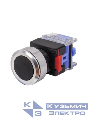 Выключатель кнопочный ВК30-10/N/P 1НО цилиндр d30мм IP65 черн. Электротехник ET859209