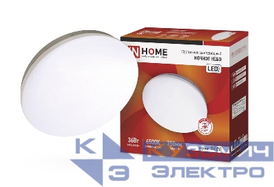 Светильник светодиодный DECO НОЧНОЕ НЕБО 36Вт 6500К 2340лм 230В 350х55мм IN HOME 4690612033570