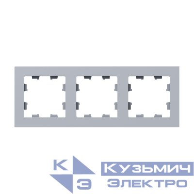 Рамка 3-м Эпика пластик алюм. EKF UP1-FPA-03