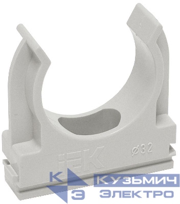 Держатель для труб (клипса) CF50 с защелкой ELASTA IEK CTA10D-CF50-K41-025