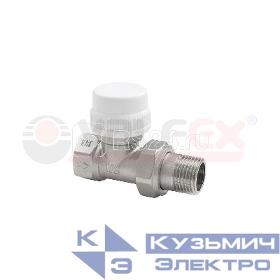 Клапан термостатический для радиатора прямой 1/2дюйм с доп. уплотнением (80/10) К VALFEX VF.032.TN.04