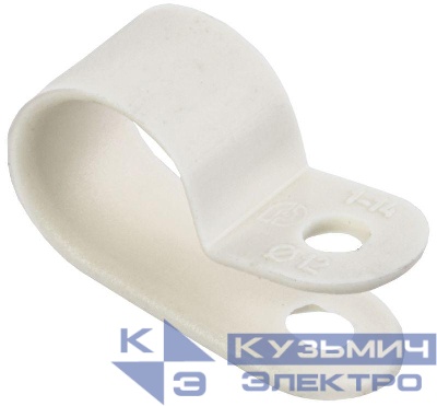 Скоба крепежная 12мм нейлон. бел. (уп.50шт) IEK USK11-12-050-K01