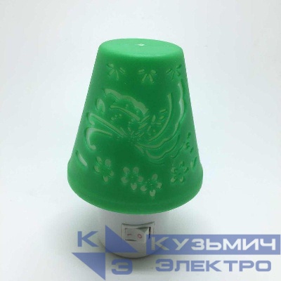 Светильник светодиодный NL-194 "Светильник зеленый" 220В ночник с выкл. Camelion 12910