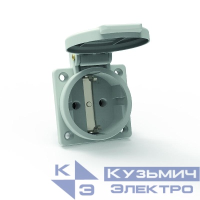 Розетка встраиваемая Schuko 16А 3п 250В IP54 сер. Quick Connect Bals 71100