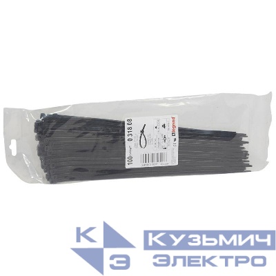 Хомут кабельный Colring 4.6х280 черн. (уп.100шт) Leg 031808