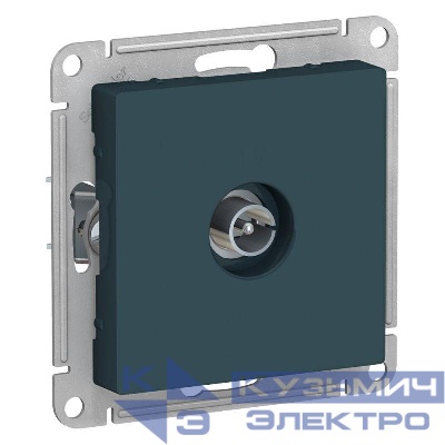 Розетка телевизионная TV AtlasDesign коннектор механизм изумруд SE ATN000893