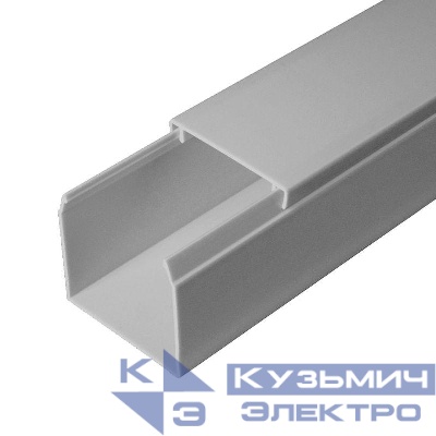 Кабель-канал 40х40 L2000 с двойн. замком RAL 7035 сер. Промрукав PR03.0076