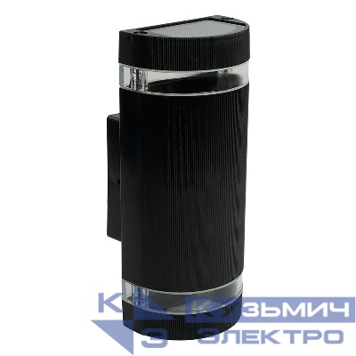 Светильник DH1702-P 2хGU10 220-240В садово-парковый с клеммой в комплекте пластик черн. FERON 51540