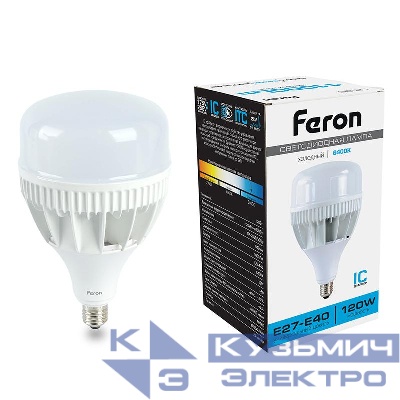 Лампа светодиодная LB-65 120Вт T150 6400К E27-E40 230В FERON 38197