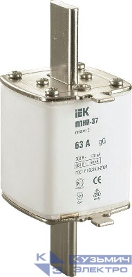 Вставка плавкая ППНИ-37 63А габарит 2 IEK DPP40-063