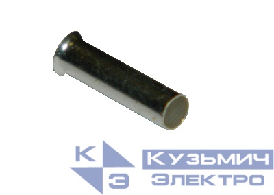 Штыревой втулочный кабельный наконечник EN 2510 (НШВ F=10мм) 2,5мм2, неизолированный, 100 шт, NETKO Optima