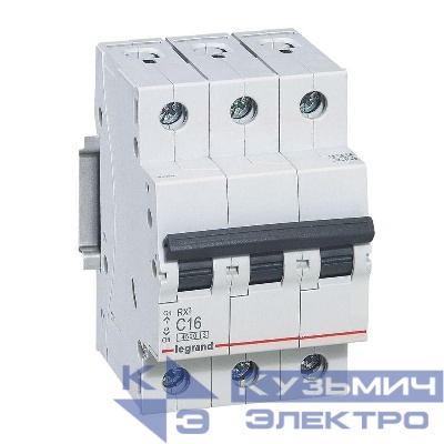 Выключатель автоматический модульный 3п C 63А 4.5кА RX3 ИЭК Leg 419714